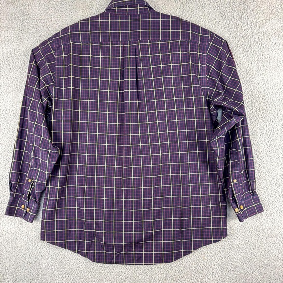 Brooks Brothers Shirt Mens Large Plaid Traditional Fit Non Iron Dress Button - Picture 8 of 13